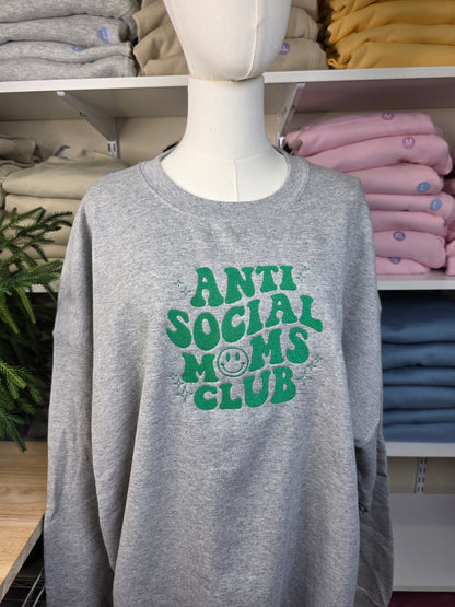 Embroidered Anti Social Moms Club Sweatshirt