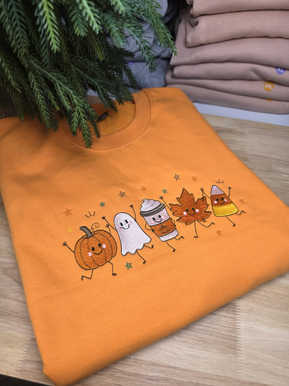 Embroidered Fall Friends Parade Sweatshirt