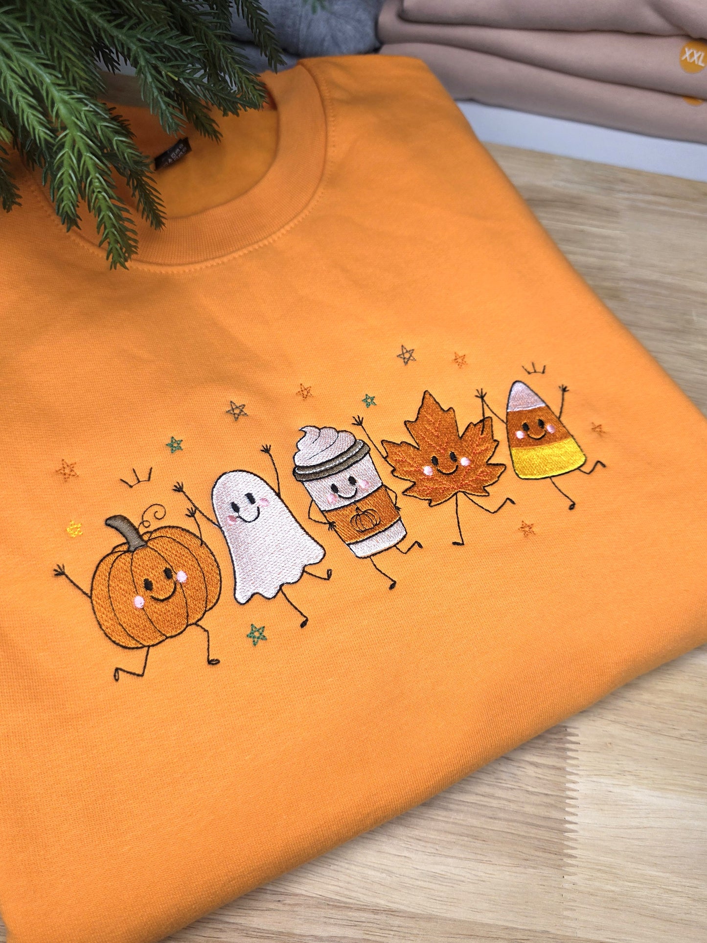 Embroidered Fall Friends Parade Sweatshirt