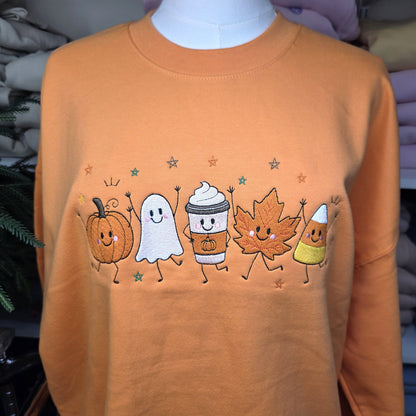 Embroidered Fall Friends Parade Sweatshirt