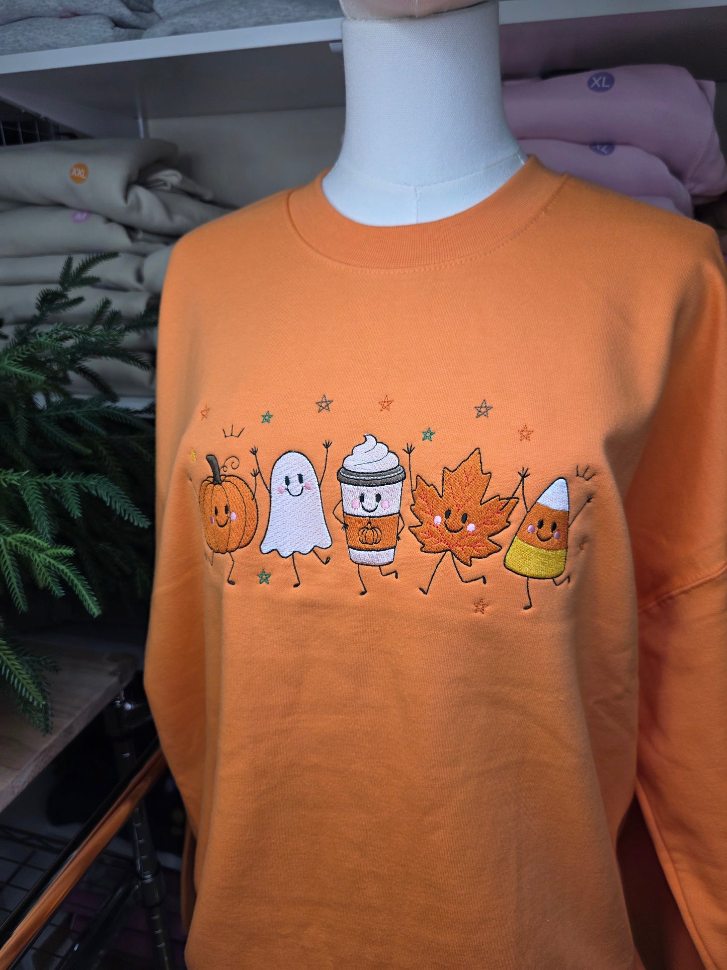 Embroidered Fall Friends Parade Sweatshirt