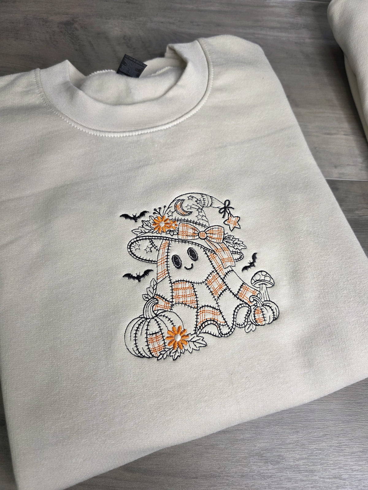 Embroidered Pumpkin Patch Ghost Sweatshirt