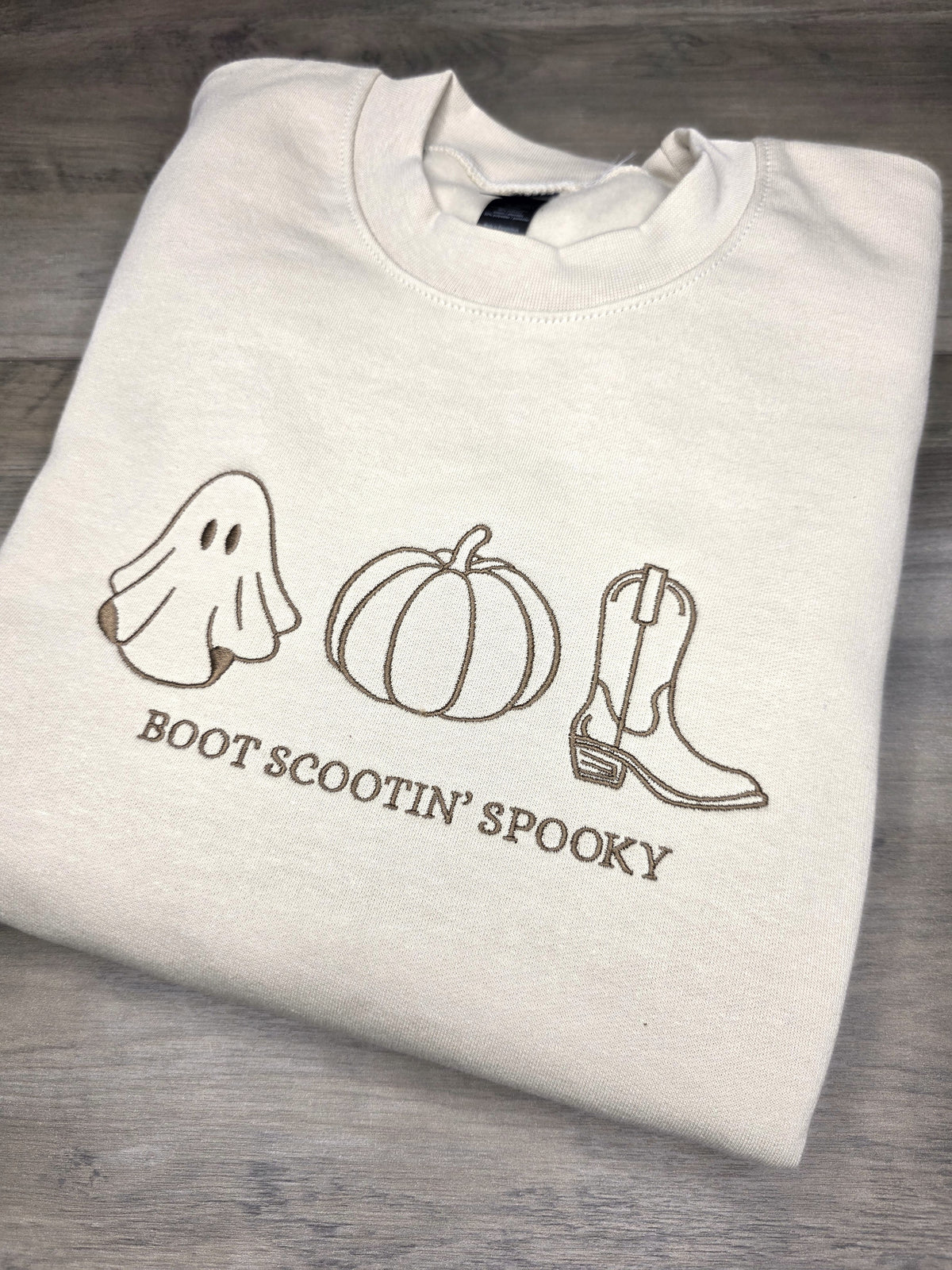 Embroidered Boot Scootin Spooky Sweatshirt