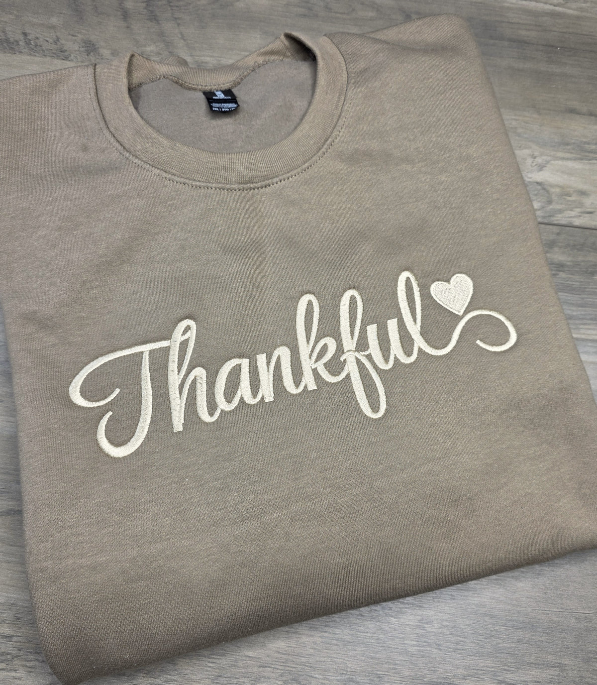 Embroidered Thankful Sweatshirt