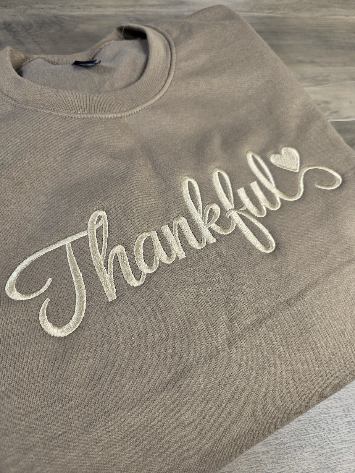 Embroidered Thankful Sweatshirt