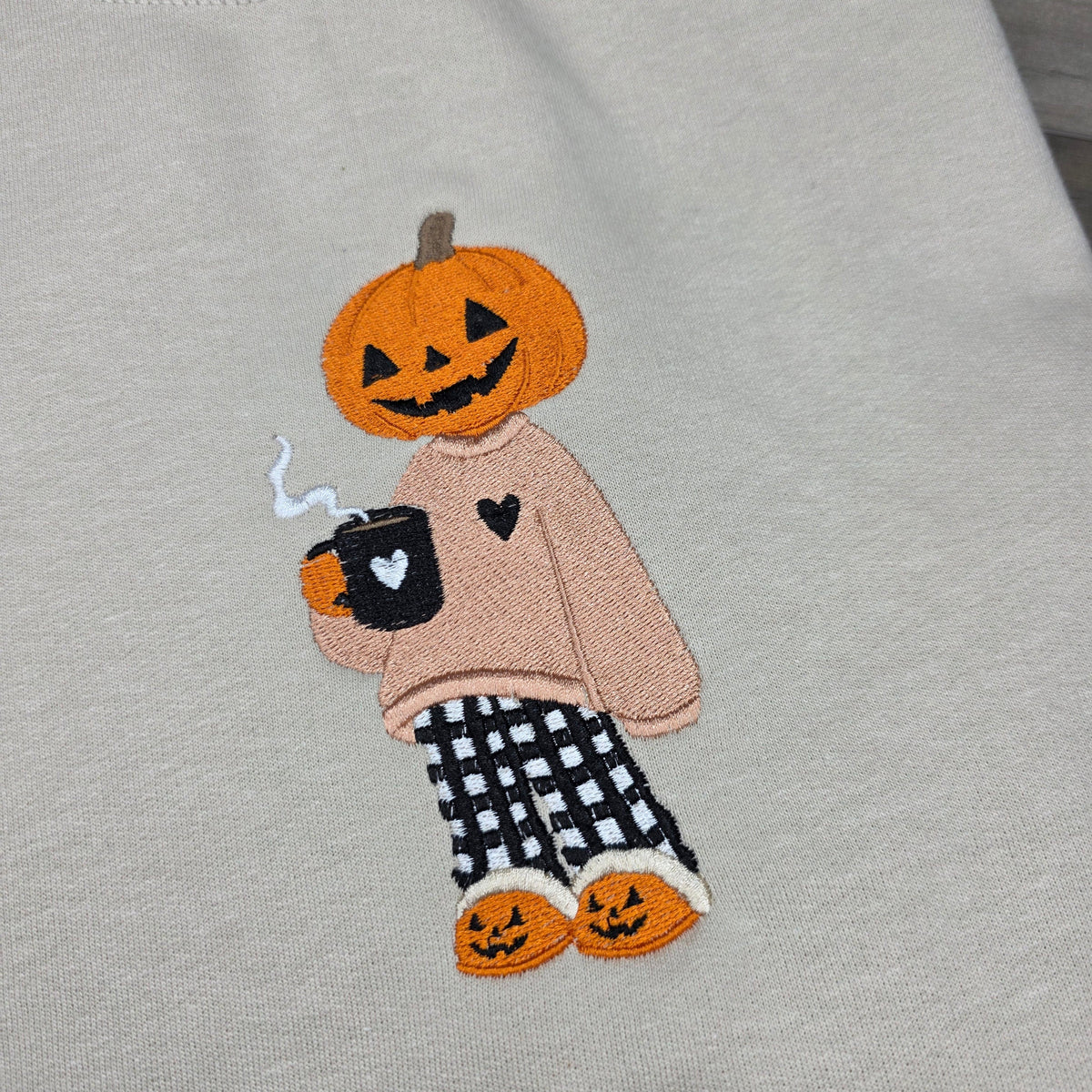 Embroidered Pumpkin Head Cutie Sweatshirt