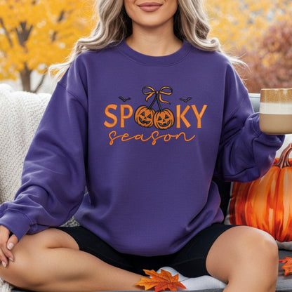 Embroidered Spooky Season Sweatshirt