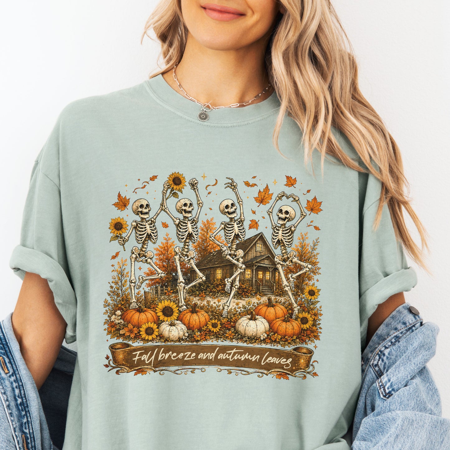 Fall Breeze & Autumn Leaves Tee