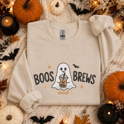 Embroidered Boos & Brews Sweatshirt