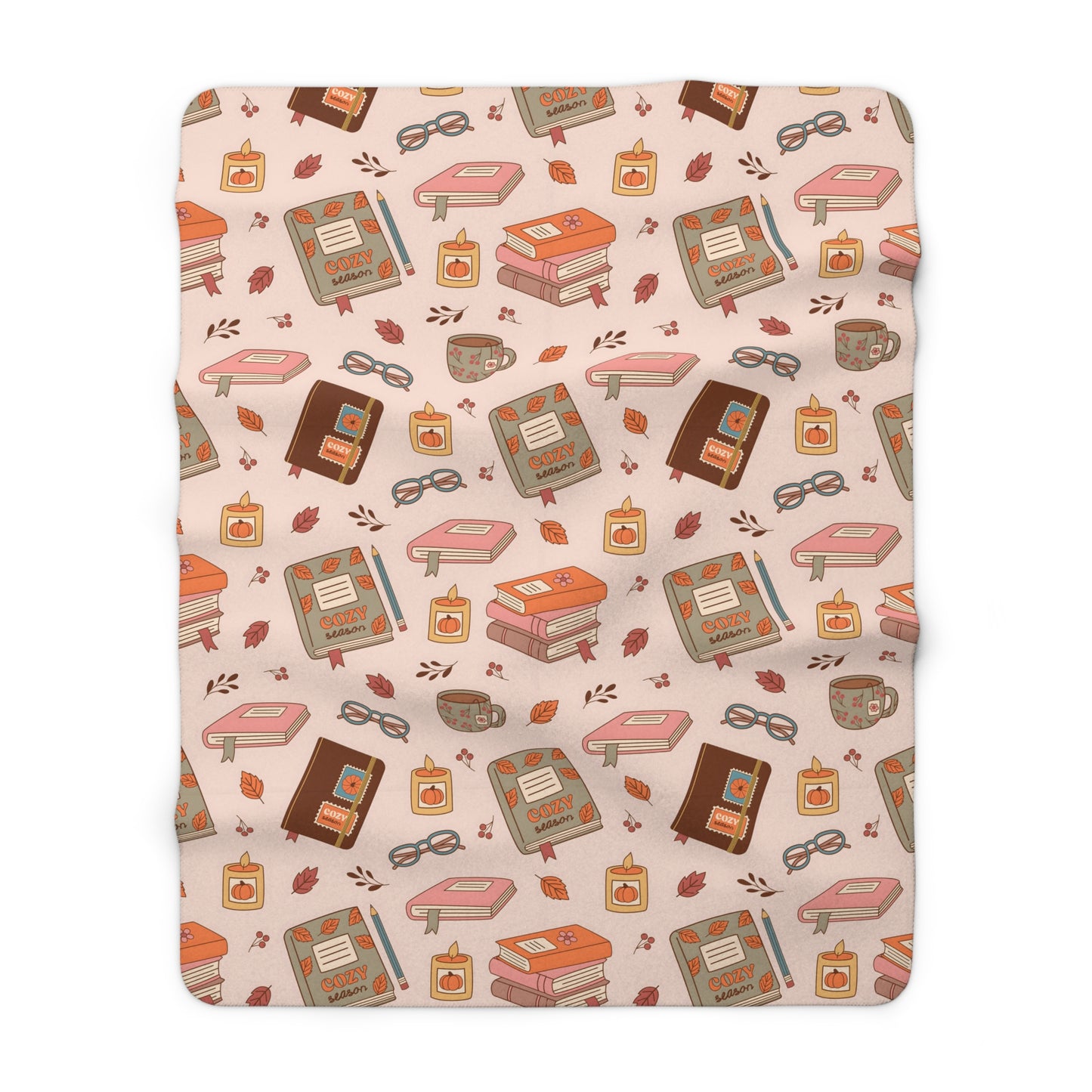 Cozy Book Time Sherpa Fleece Blanket