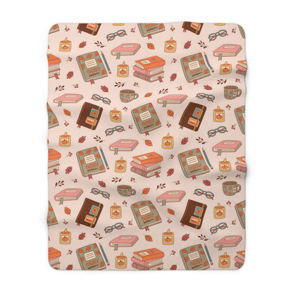 Cozy Book Time Sherpa Fleece Blanket