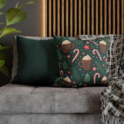 Holiday Hot Cocoa Faux Suede Pillowcase