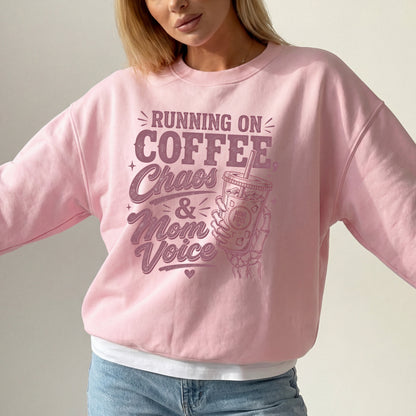 Running On Coffee & Mom Voice Sweatshirt