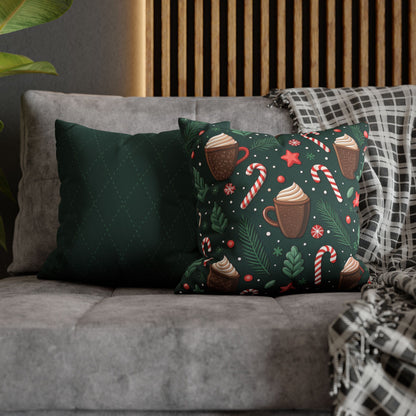 Holiday Hot Cocoa Faux Suede Pillowcase