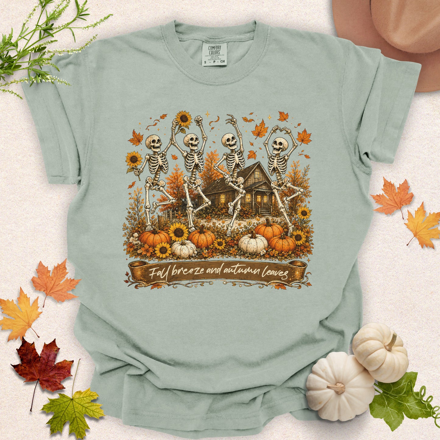 Fall Breeze & Autumn Leaves Tee
