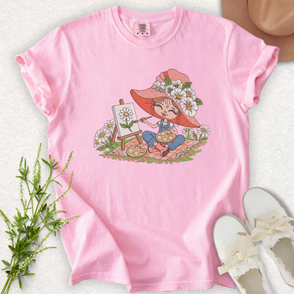 Faux Embroidery Life in Full Bloom Tee