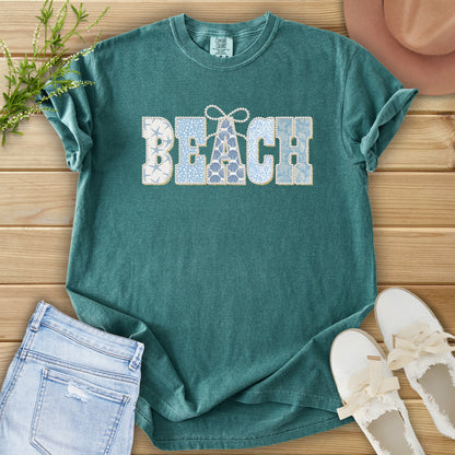 Faux Pearl Patch BEACH Tee