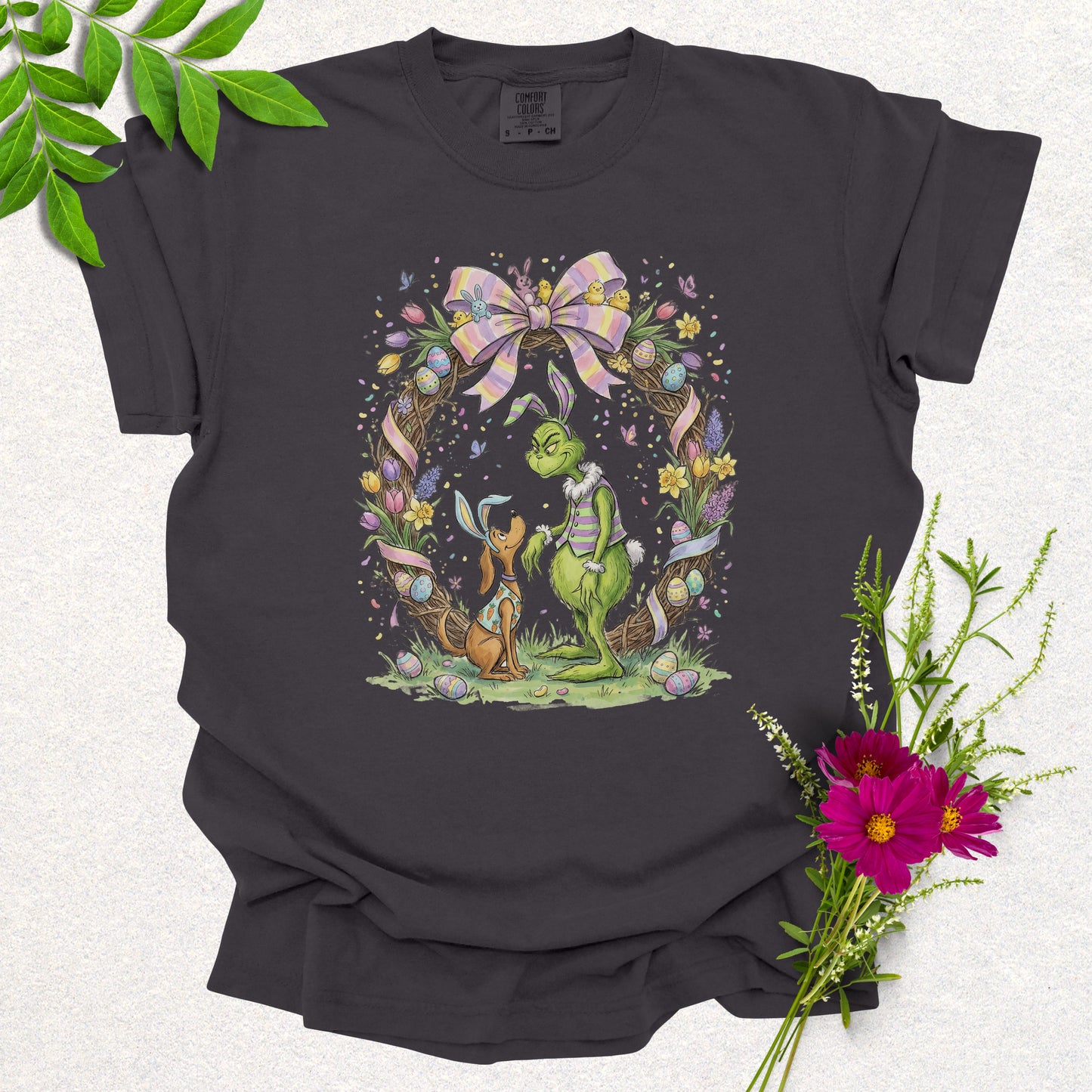 Spring Cuties Easter Wreath Tee