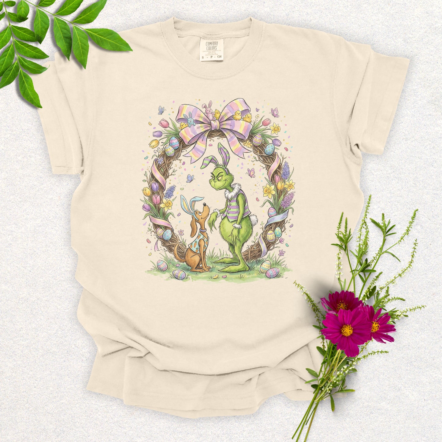 Spring Cuties Easter Wreath Tee