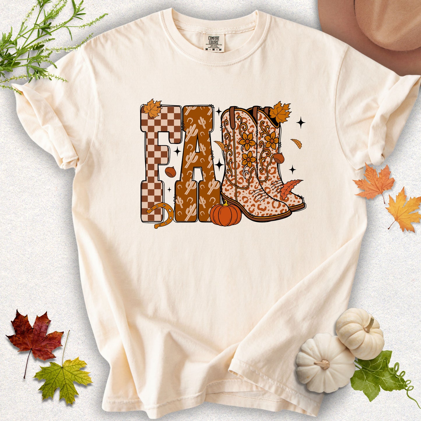 Fall Cowgirl Boots Tee