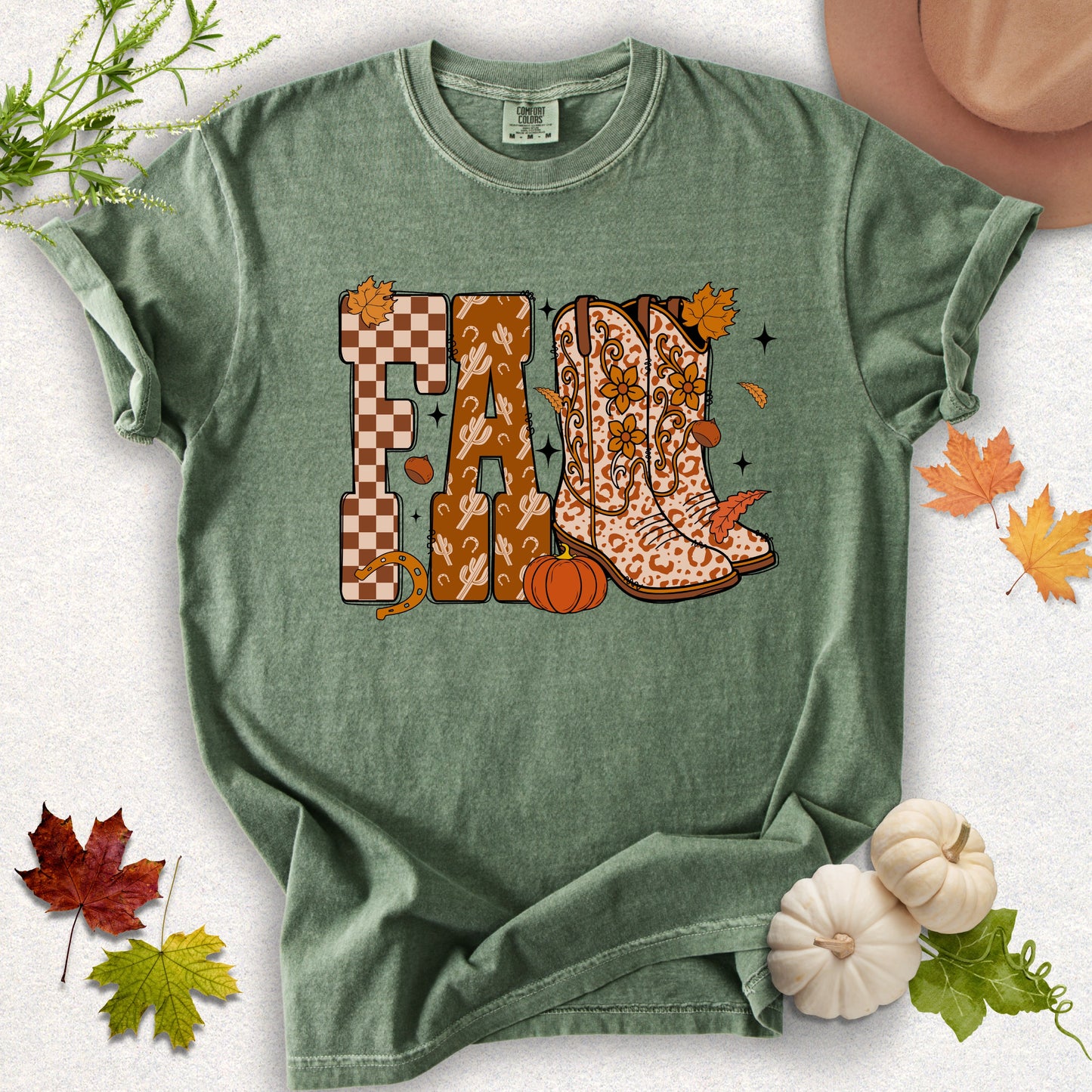 Fall Cowgirl Boots Tee