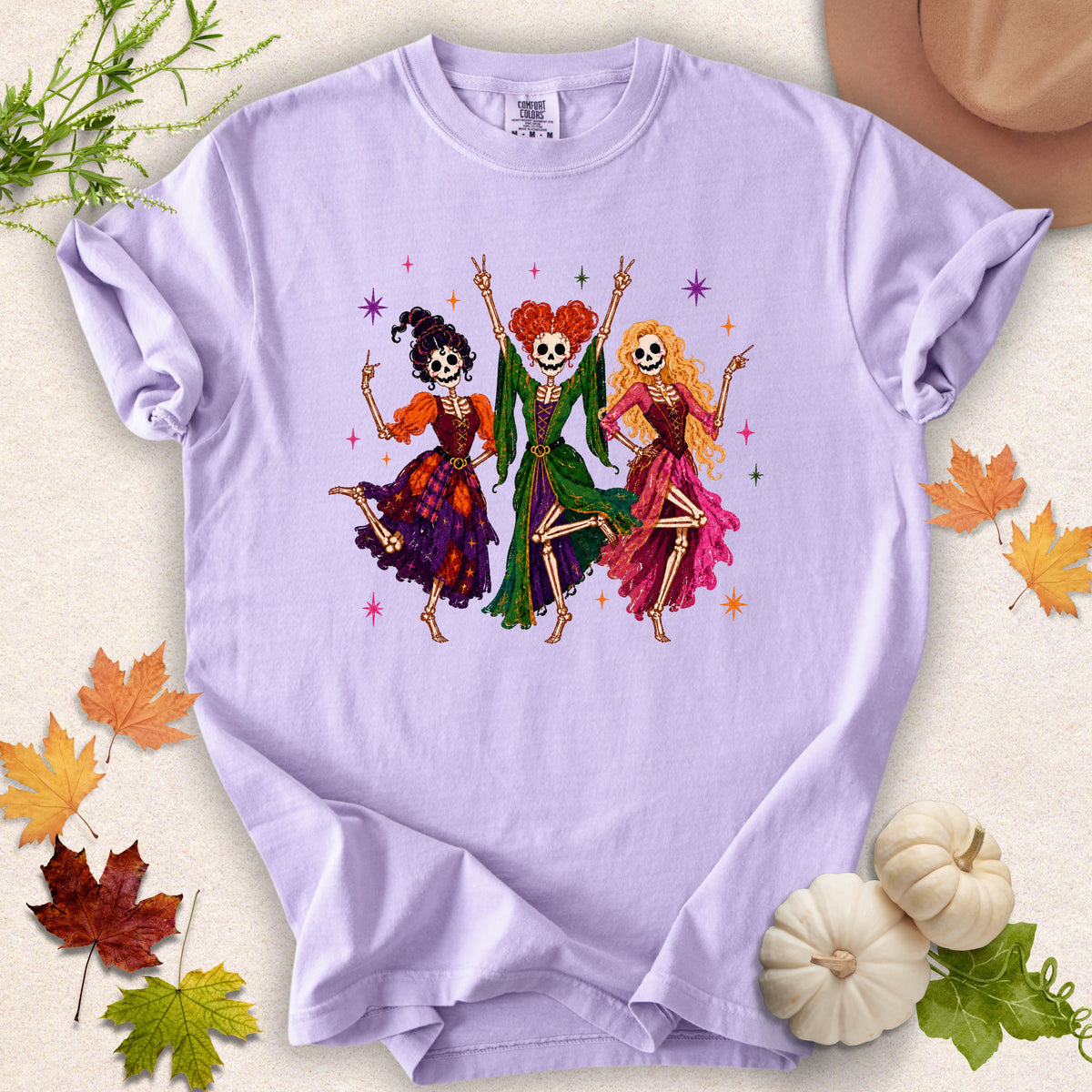 Classic Hocus Pocus Skeleton Sisters Tee