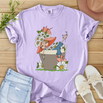 Faux Embroidery Life in Full Bloom Tee