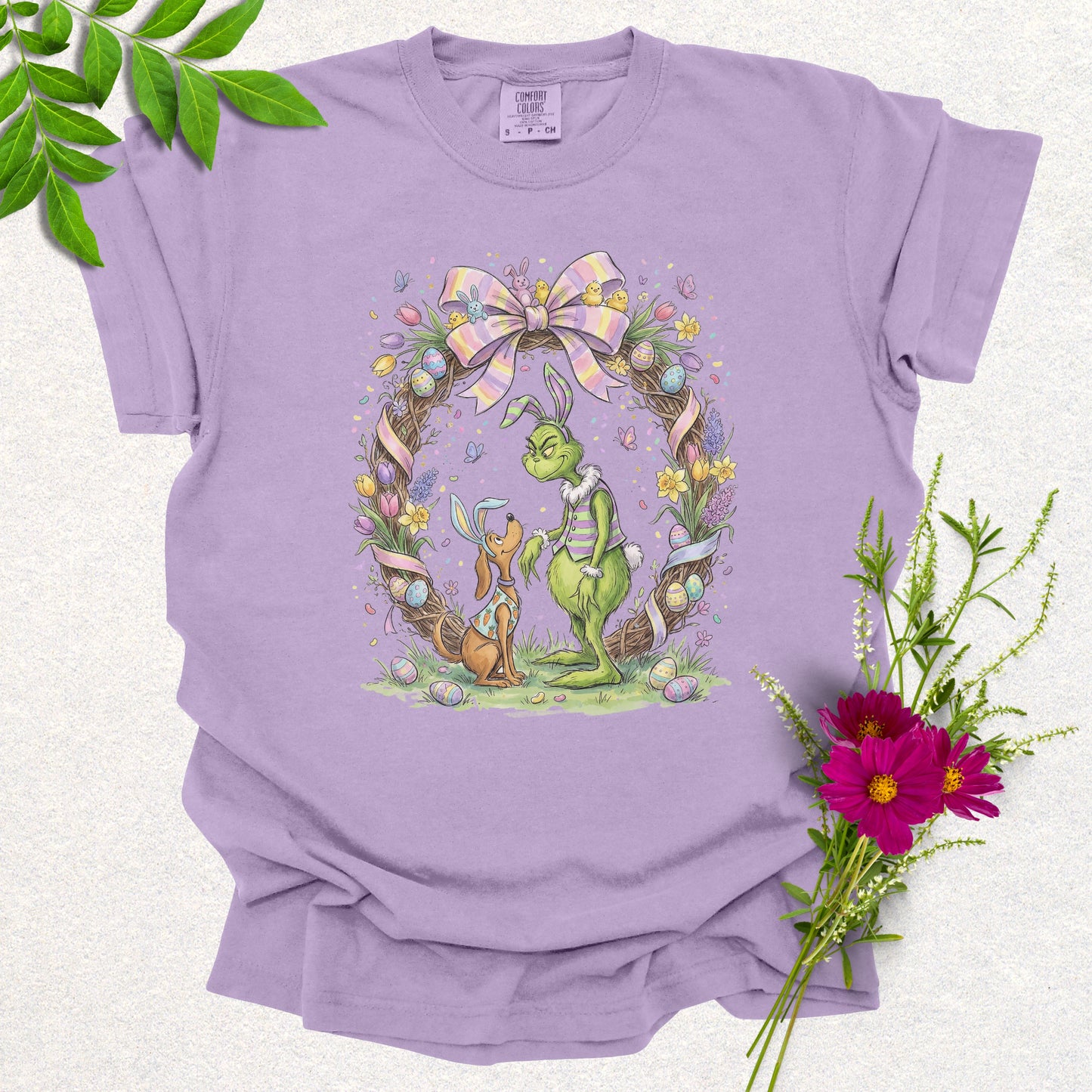 Spring Cuties Easter Wreath Tee