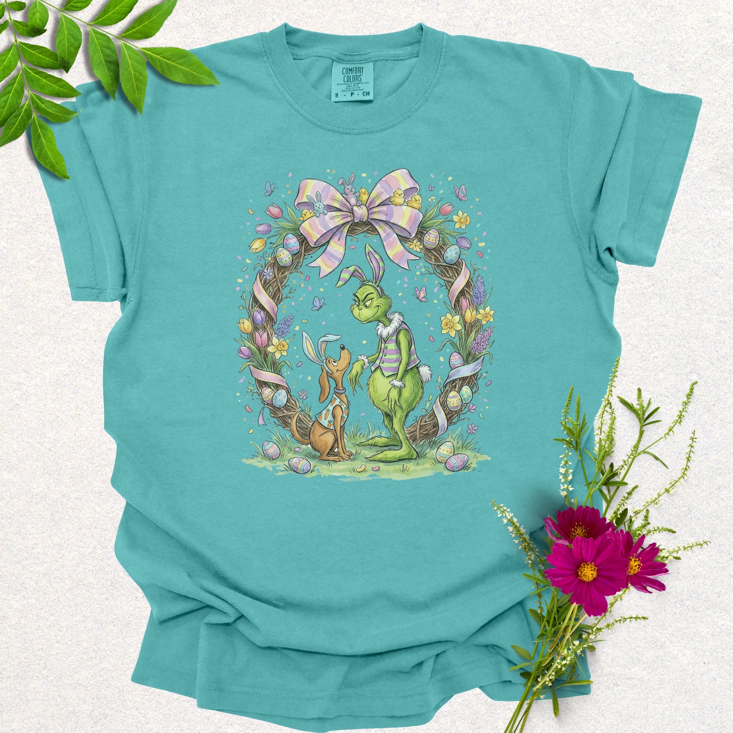 Spring Cuties Easter Wreath Tee
