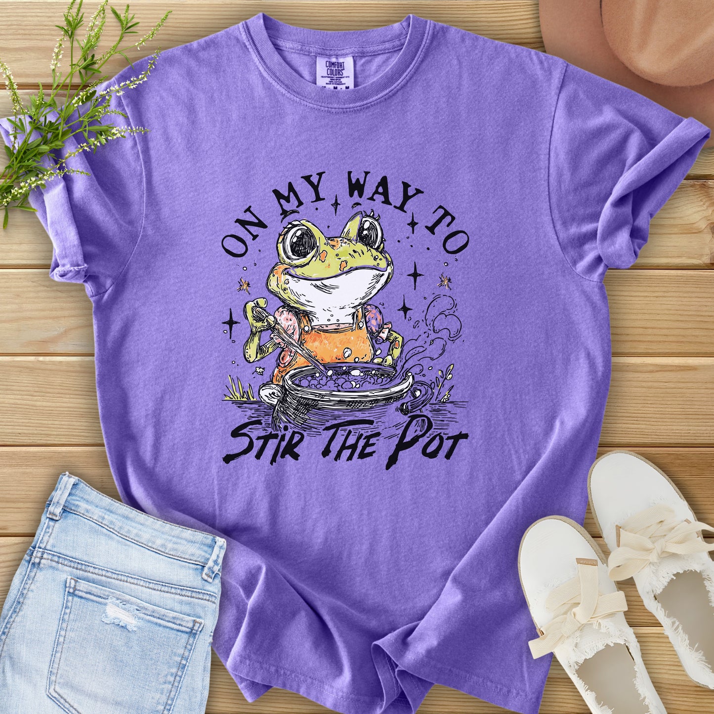On My Way Frog Tee