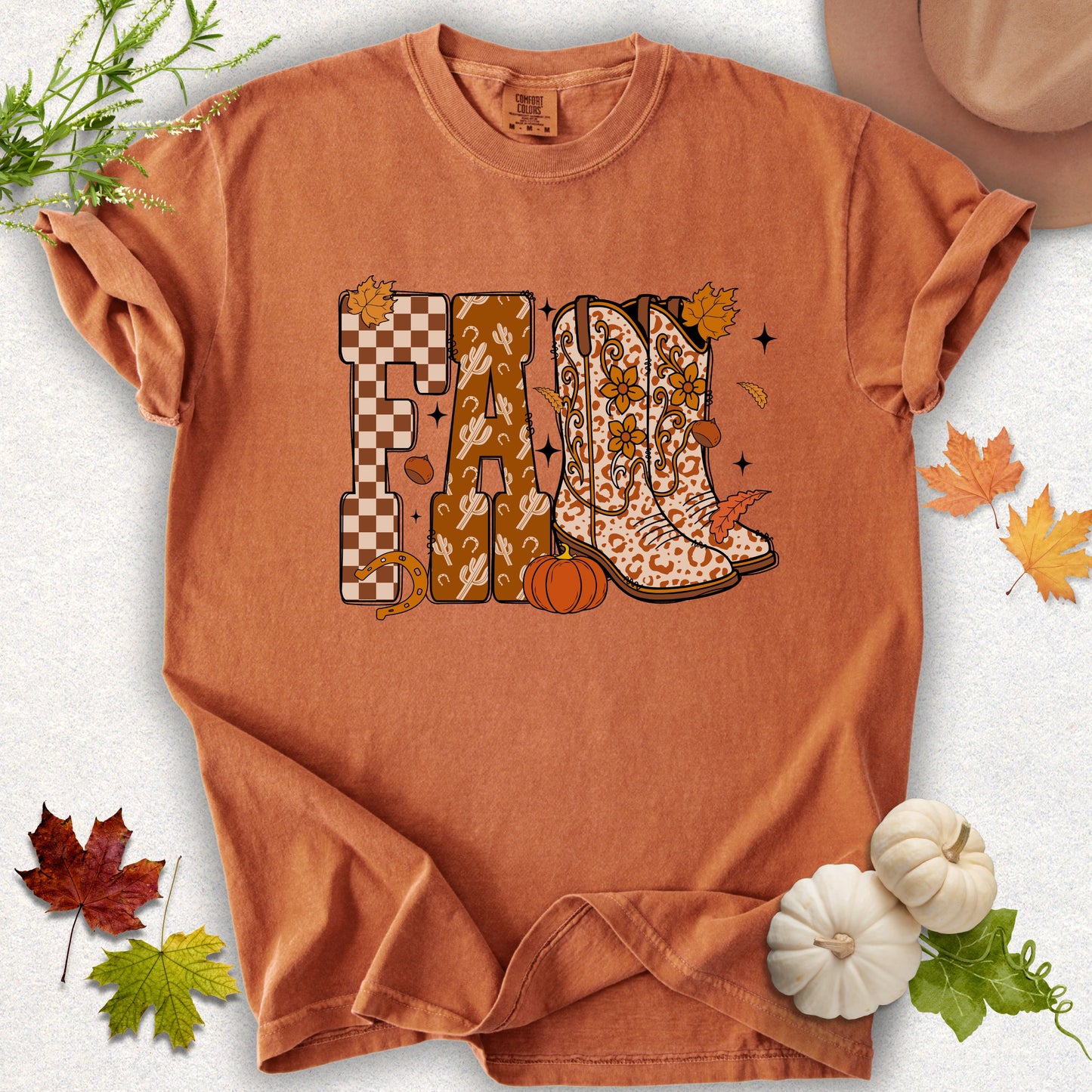 Fall Cowgirl Boots Tee