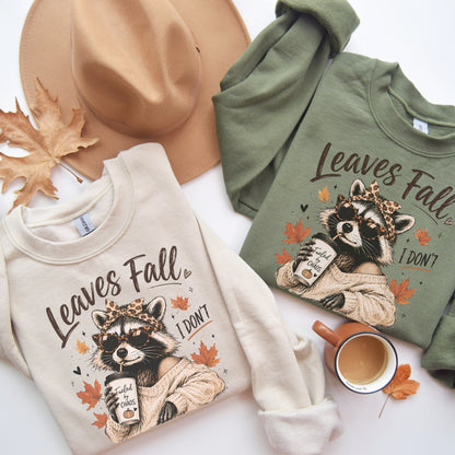 Leaves Fall Racoon Sweatshirt