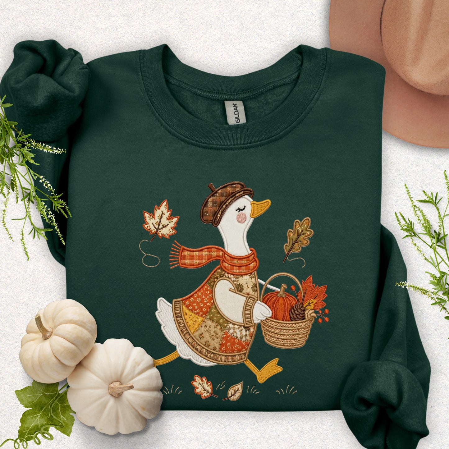 Faux Patchwork Fall in Full Feather Sweatshirt