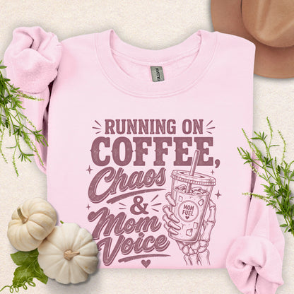 Running On Coffee & Mom Voice Sweatshirt