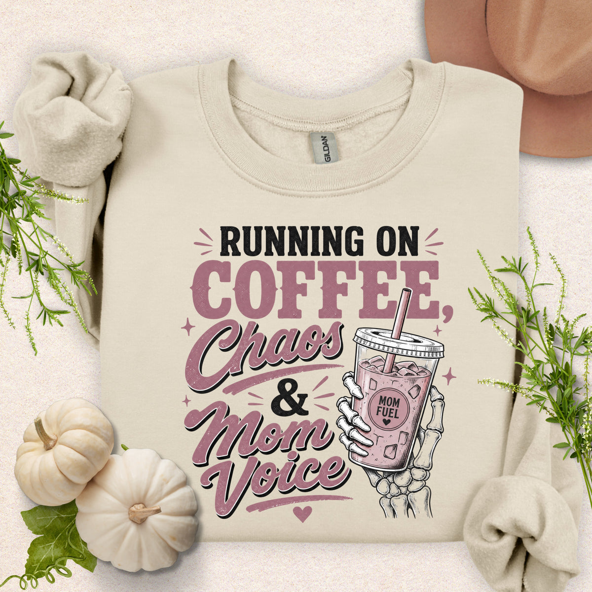 Running On Coffee & Mom Voice Sweatshirt