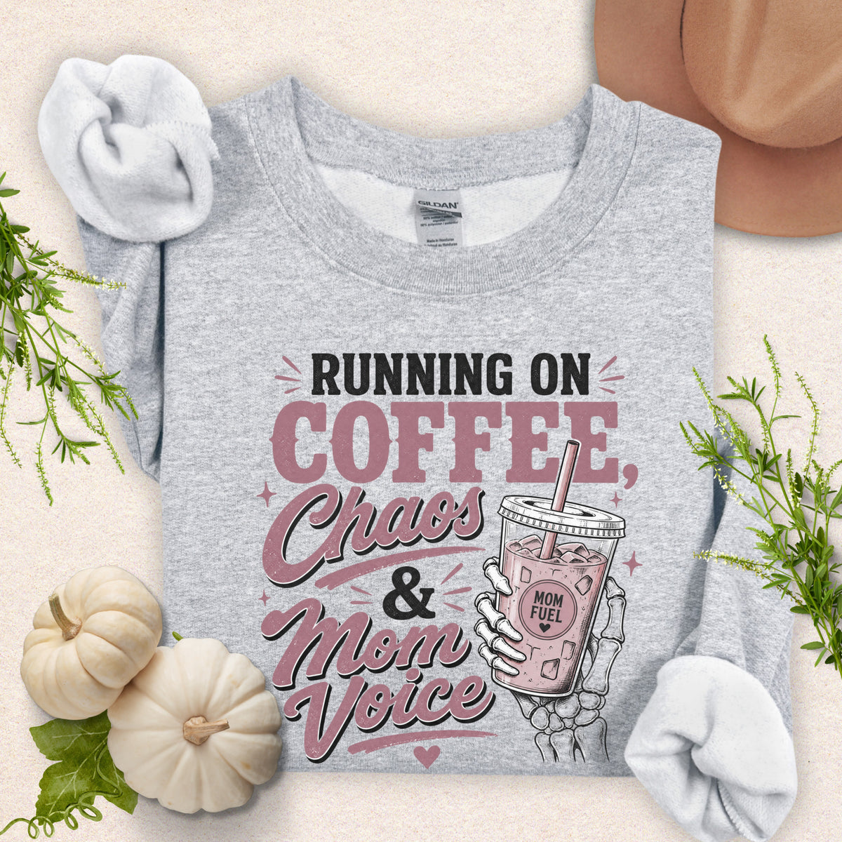 Running On Coffee & Mom Voice Sweatshirt