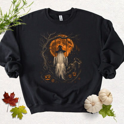 Witchy Ghost on Swing Sweatshirt