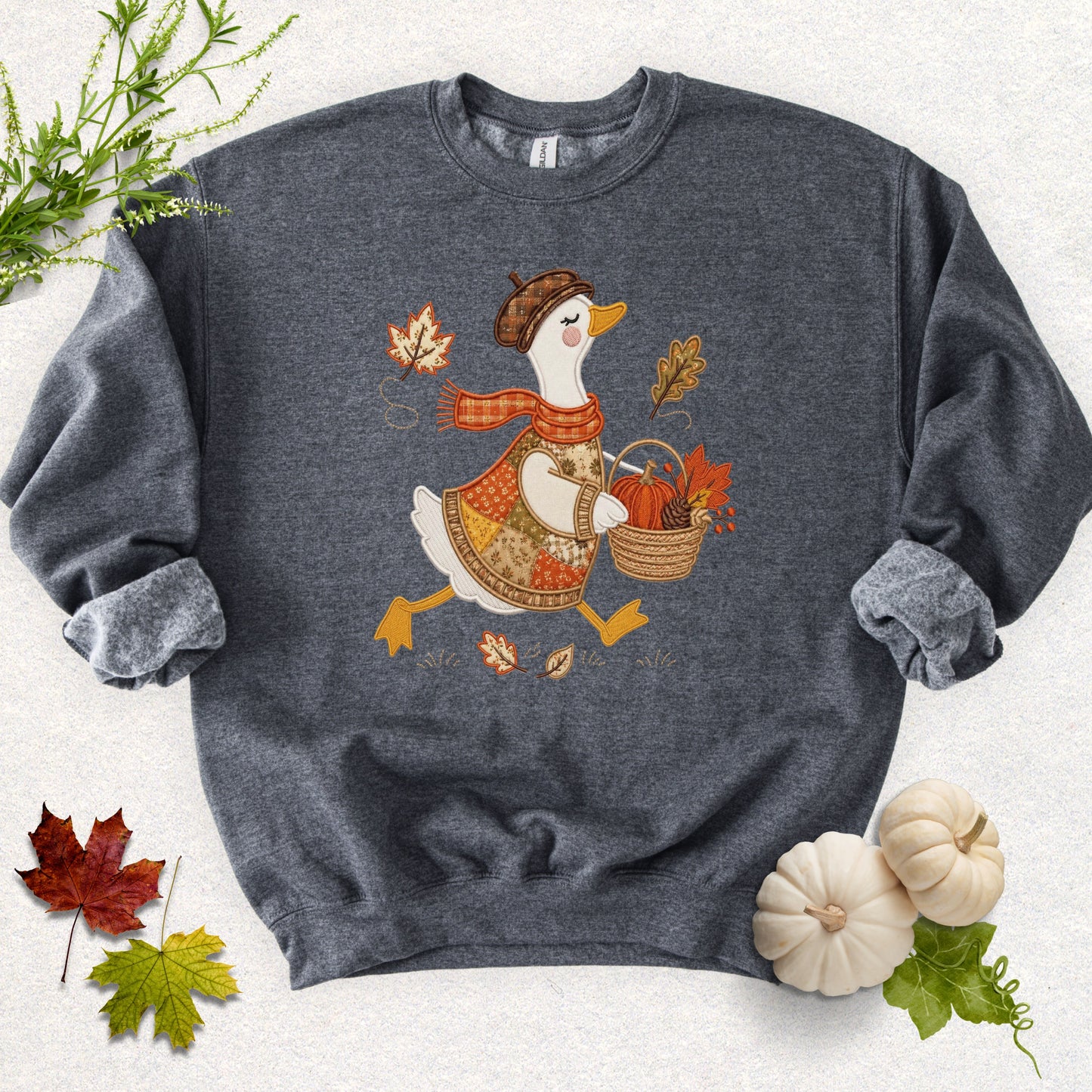 Faux Patchwork Fall in Full Feather Sweatshirt