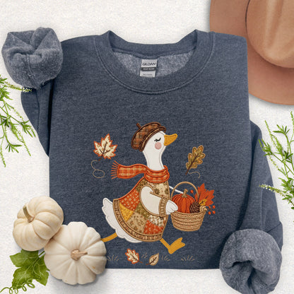 Faux Patchwork Fall in Full Feather Sweatshirt