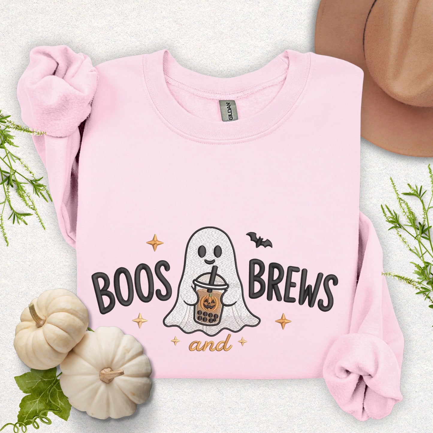 Embroidered Boos & Brews Sweatshirt