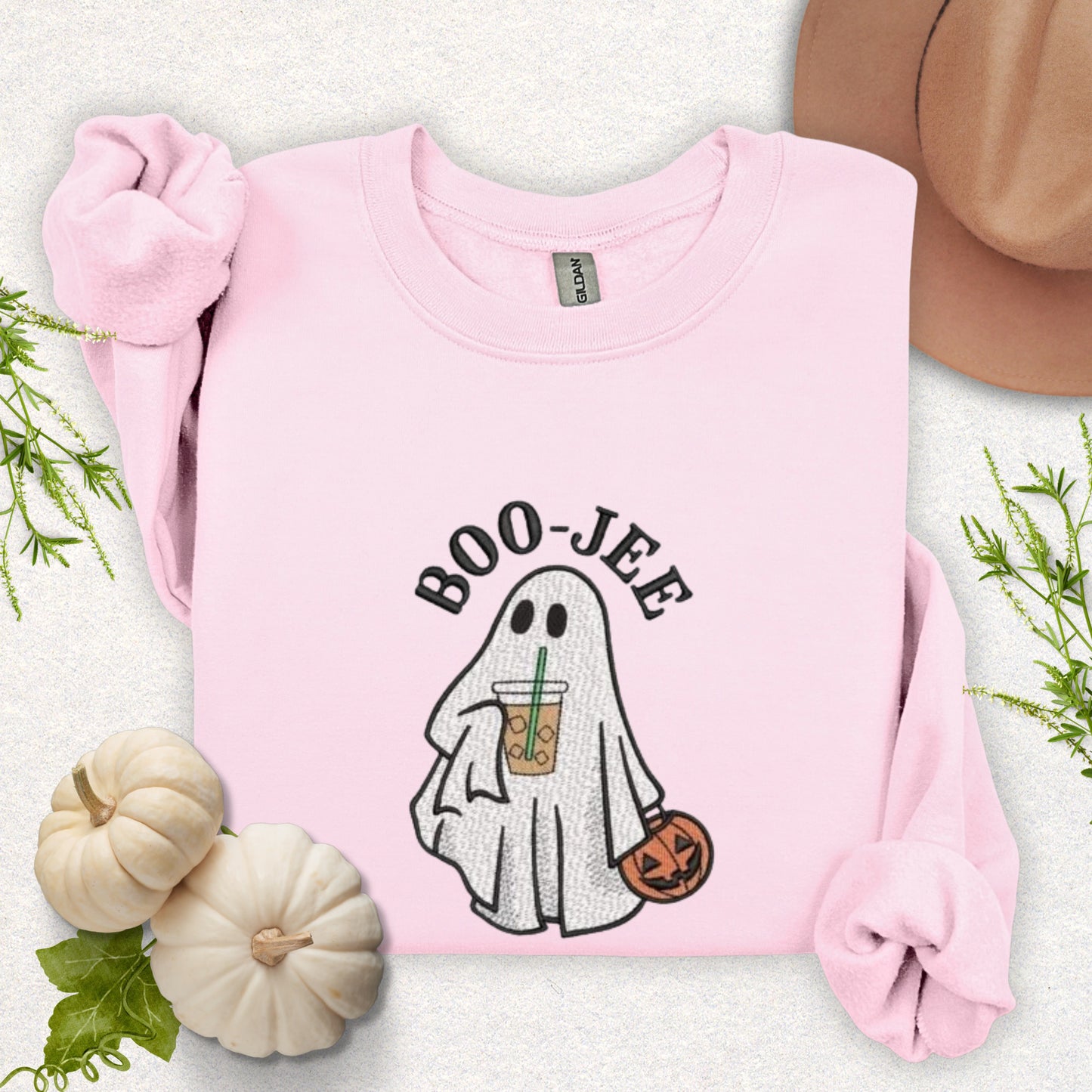 Embroidered BOO-JEE Ghost Sweatshirt