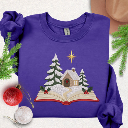 Embroidered Christmas Story Book Sweatshirt