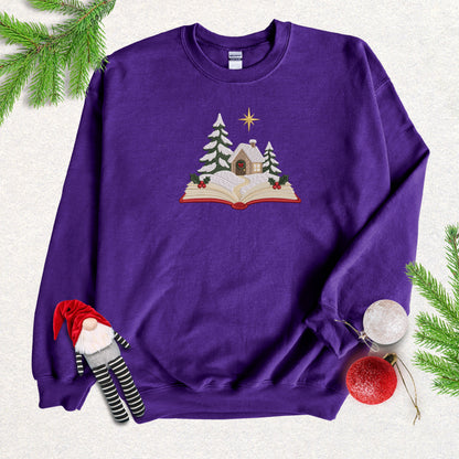 Embroidered Christmas Story Book Sweatshirt