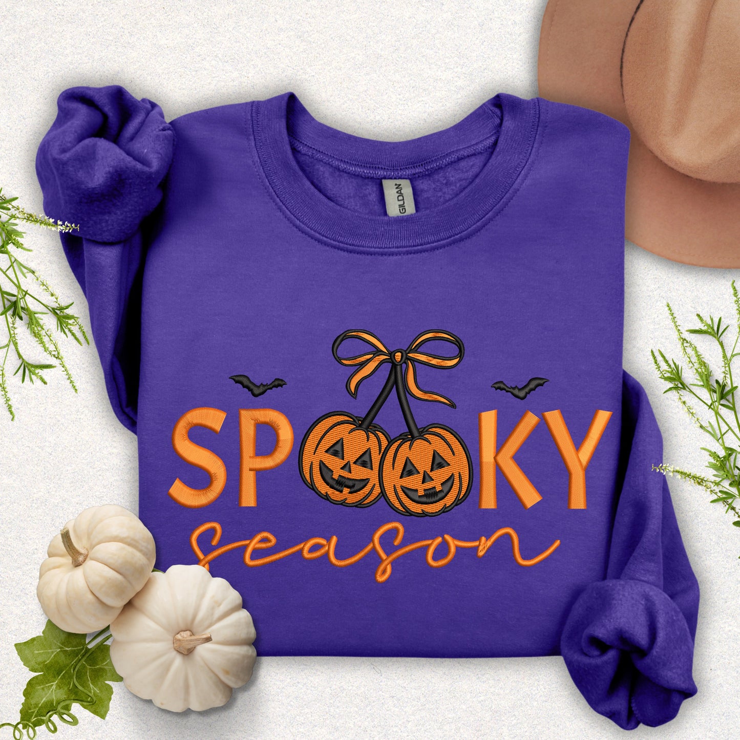 Embroidered Spooky Season Sweatshirt