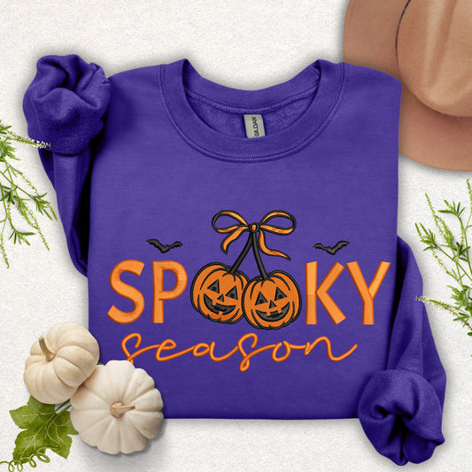 Embroidered Spooky Season Sweatshirt