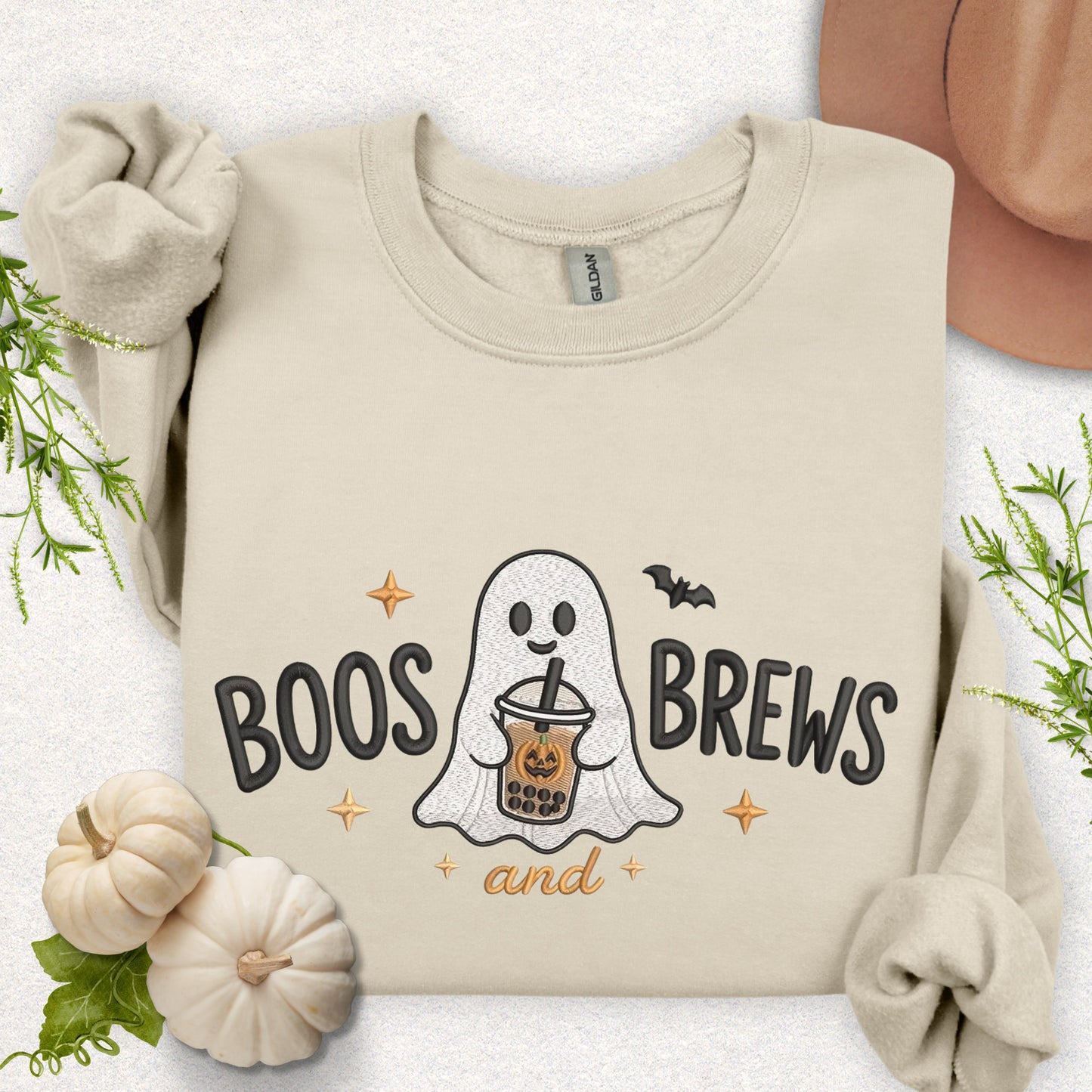 Embroidered Boos & Brews Sweatshirt