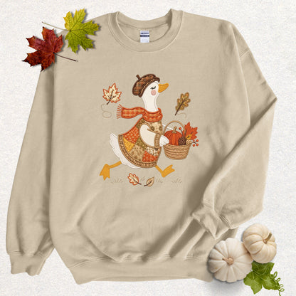 Faux Patchwork Fall in Full Feather Sweatshirt