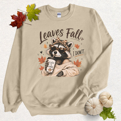 Leaves Fall Racoon Sweatshirt