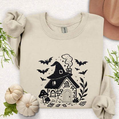 Embroidered Little Witches House Sweatshirt
