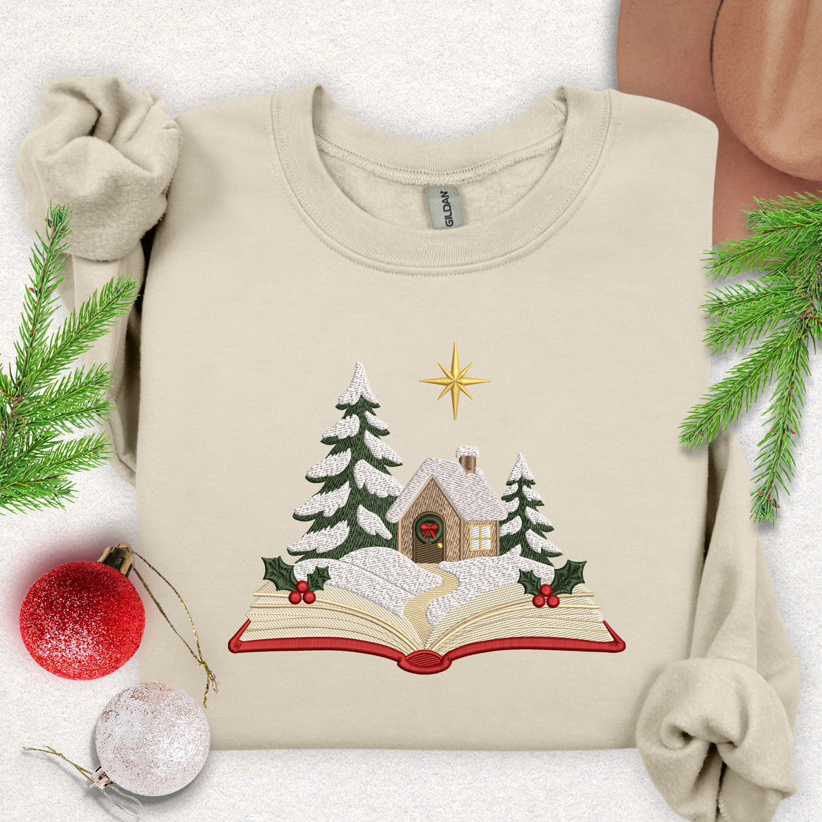 Embroidered Christmas Story Book Sweatshirt